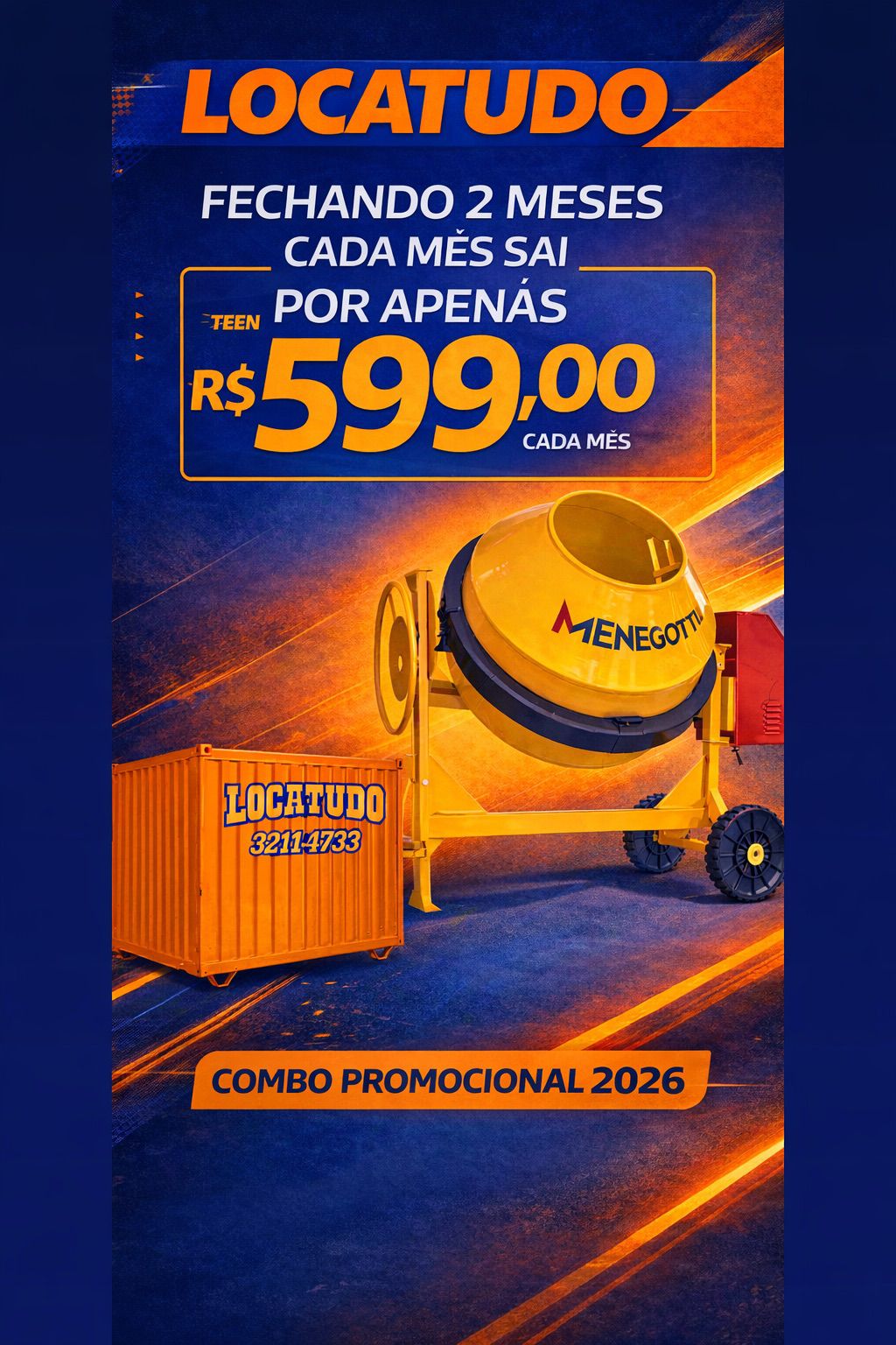 Betoneira + Container Locatudo