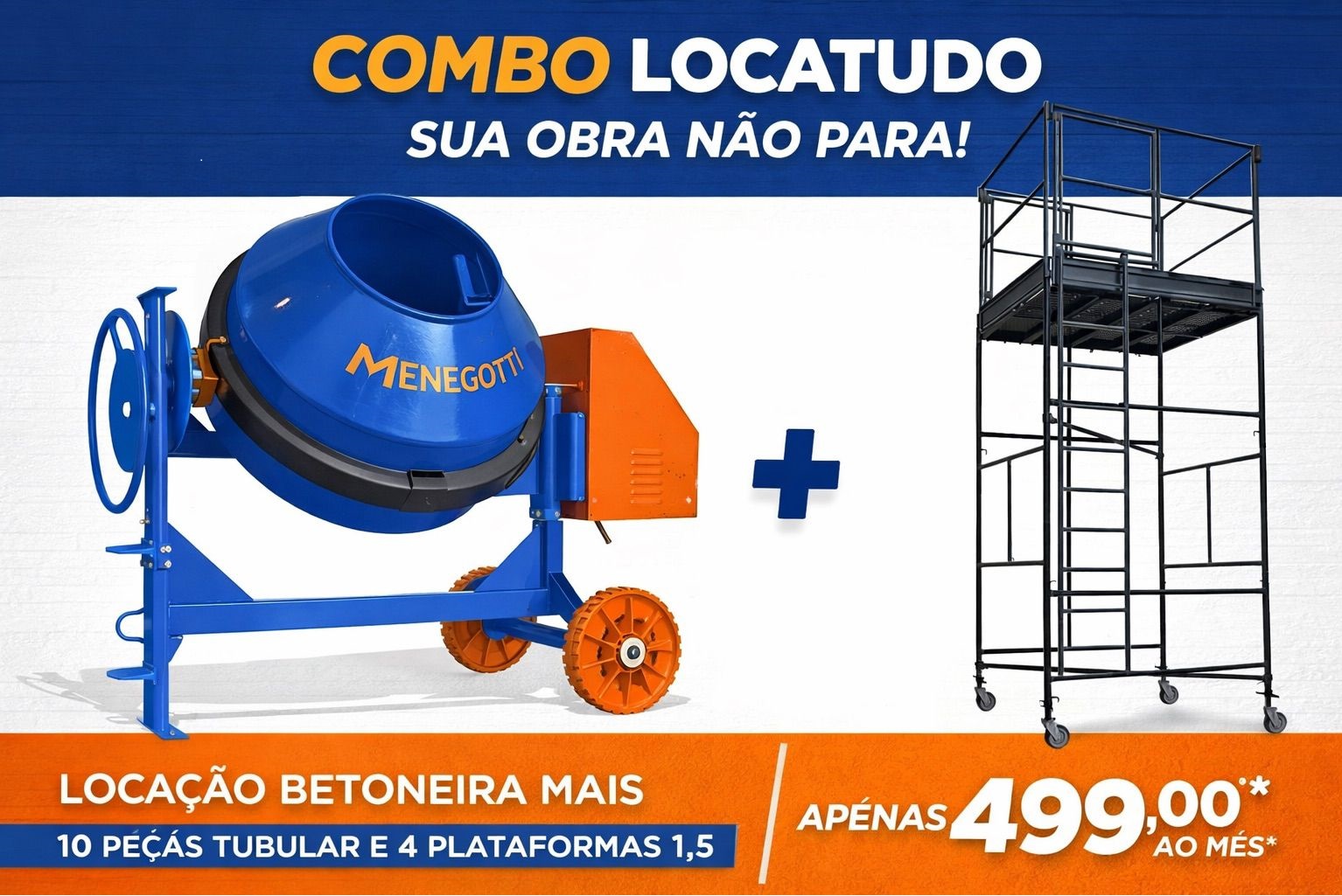 Combo Betoneira + Andaime